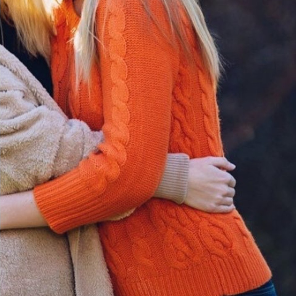 Loft orange sweater